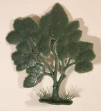 Vintage Green Wide Tree 4 1/2" Plastic Toy