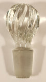 Twisted Clear Glass Bottle Stopper