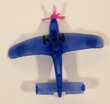 Rare Vintage Stuka Airplane Blue with Pink Propeller 2 3/4" Plastic Toy Aircraft