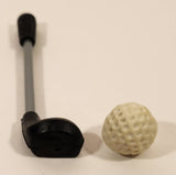 Black Rubber Golf Club and Ball Miniature Toy Play Set