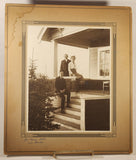 Antique 2338 Street Address Joe Moore, Ethel and Harold 7 3/4" x 9 3/4" Black and White Photograph