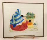 1992 Mexican Folk Art "Maria VI" 180/200 Signed Block 6 3/8" x 7 1/2" Original Painting