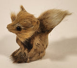 Antique Squirrel with Real Fur Miniature 1 3/4" Taxidermy Animal Figurine