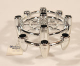 Vintage Colonial Candle Company of Cape Cod Inc Hyannis Mass. No. 11 Silver Oval Candle Holder for Flower Taper Candles New in Box