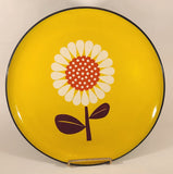 Vintage 1970s Takahashi Sunflower Pattern Yellow 13" Plastic Beverage Serving Tray