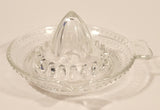 Vintage 1940s Lemon Hand Juicer Reamer Hobnail Depression Glass Bowl with Handle and Pour Spout
