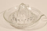 Vintage 1940s Lemon Hand Juicer Reamer Hobnail Depression Glass Bowl with Handle and Pour Spout