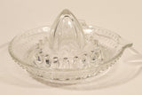Vintage 1940s Lemon Hand Juicer Reamer Hobnail Depression Glass Bowl with Handle and Pour Spout