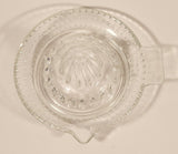 Vintage 1940s Lemon Hand Juicer Reamer Hobnail Depression Glass Bowl with Handle and Pour Spout