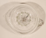 Vintage Lemon Hand Juicer Reamer Thin Ribbed Depression Glass Bowl with Handle and Pour Spout