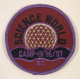 Boy Scouts Science World Camp-In BC '96/97 3 1/4" Embroidered Fabric Patch Badge