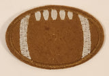 Brown and White Football 1 3/8" x 2 1/8" Embroidered Fabric Patch Badge