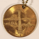 Seattle U.S.A. Space Needle Gold Tone Metal Keychain