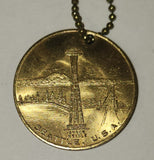 Seattle U.S.A. Space Needle Gold Tone Metal Keychain