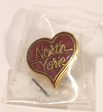 North York Heart Shaped Enamel Metal Lapel Pin