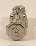Vintage Lion Holding Castle Crest Shield Letter F 1 5/8" Heavy Metal Figurine Letter Stamp