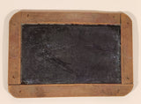 Antique School Double Sided Handheld Student 5 1/2" x 8" Personal Wood Framed Black Slate Chalkboard