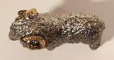 New Zealand Ram Sheep 2 1/4" Silver and Gold Tone Metal Figurine