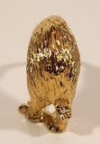 New Zealand Kiwi Bird Small 1 5/8" Gold Tone Metal Figurine