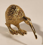 New Zealand Kiwi Bird Small 1 5/8" Gold Tone Metal Figurine
