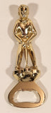 Vintage Golf Golfer Golfing Figural Gold Tone Bottle Opener
