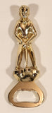 Vintage Golf Golfer Golfing Figural Gold Tone Bottle Opener