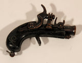 Vintage Pirate Flintlock Pistol Miniature Metal Cap Gun Keychain Charm Made in Hong Kong