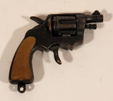 Vintage Hand Gun Revolver Miniature Metal Cap Gun Keychain Charm Made in Hong Kong