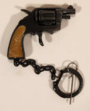 Vintage Hand Gun Revolver Miniature Metal Cap Gun Keychain Made in Hong Kong