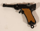 Vintage Luger Pistol Miniature Metal Cap Gun Keychain Charm Made in Hong Kong