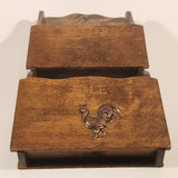 Vintage Letter File Rooster Themed Wall Mount Wood Mail Holder