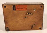 Rare Antique Regue Switzerland Engraved Wood Jewelry Music Box