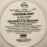Knowles Youngblood by Nancy Glazier First Issue Of The American West Collection 8" Collector Plate