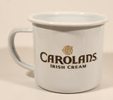Carolans Irish Cream White 3" Enamel Metal Mug Cup With Handle