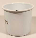 Carolans Irish Cream White 3" Enamel Metal Mug Cup With Handle