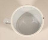 Carolans Irish Cream White 3" Enamel Metal Mug Cup With Handle