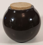 My Life Savings Dark Brown Ceramic Coin Bank With Cork Plug Lid