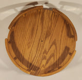 Oak Lazy Susan Turntable 13 3/4" Wood Table Top Rotating Server