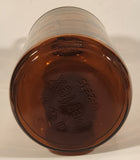 Vintage Perfex Bleach 10 3/4" Brown Amber Glass Bottle Jug with Handle and Black Plastic Lid