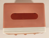 Cell Phone Holder Television Shaped Pink and White Plastic Tissue Napkin Box