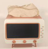 Cell Phone Holder Television Shaped Pink and White Plastic Tissue Napkin Box