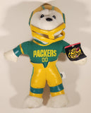 2002 Nanco NFL Green Bay Packers #00 White Teddy Bear Football Player 13" Tall Stuffed Plush Toy New with tags
