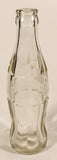 Vintage Coca-Cola Coke Cola White Lettering 6 1/2 Fl. Oz Heavy Clear Glass Bottle