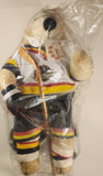 1992 Meadowlanders Bobo The Pro Bear NHL Vancouver Canucks Teddy Bear 21" Stuffed Plush Toy with Wood Hockey Stick with Tags New in Bag