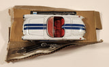 New Ray City Cruiser Collection Chevrolet 1957 Corvette Convertible White with Blue Stripes 1/43 Scale Die Cast Toy Car Vehicle On Cardboard Backing