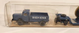 Wiking Bussing mit Tiefladeanhanger Siemen 27852 Truck and Trailer with Cable Spool Blue 1/87 Scale Die Cast Toy Car Vehicle New in Box