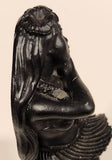 Vintage Coco Joe's Hawaii Hula Girl Dreams 5 3/4" Tall Carved Lava Rock Figurine Sculpture Chip on Lei