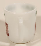 Vintage Hazel Atlas Tom And Jerry Auld Lang Syne Sheet Music 3" White Milk Glass Coffee Mug Cup