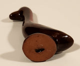 Vintage Kimberley B.C. Brown and Red Drip Glaze Duck Bird Miniature 2 7/8" Ceramic Pottery Figurine