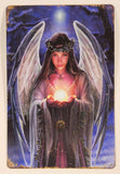 Yule Angel Painting by Anne Stokes 7 3/4" x 11 3/4" Tin Metal Sign